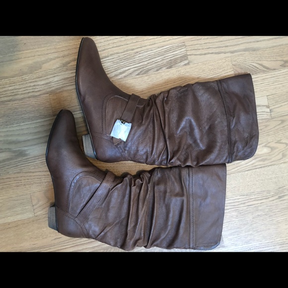 NEW brown boots - JustFab Evans size 11 - Picture 7 of 13